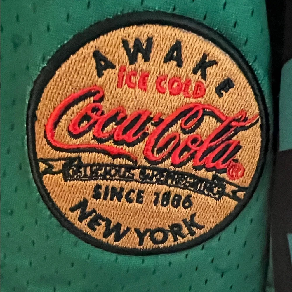 Awake NY Green and Black Checkered Coca Cola Jersey long sleeve - Picture 5 of 9